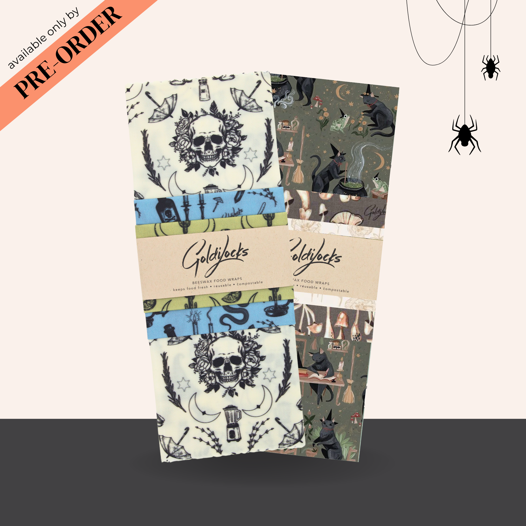PRE-ORDER: Witches Brew Beeswax Food Wrap Set