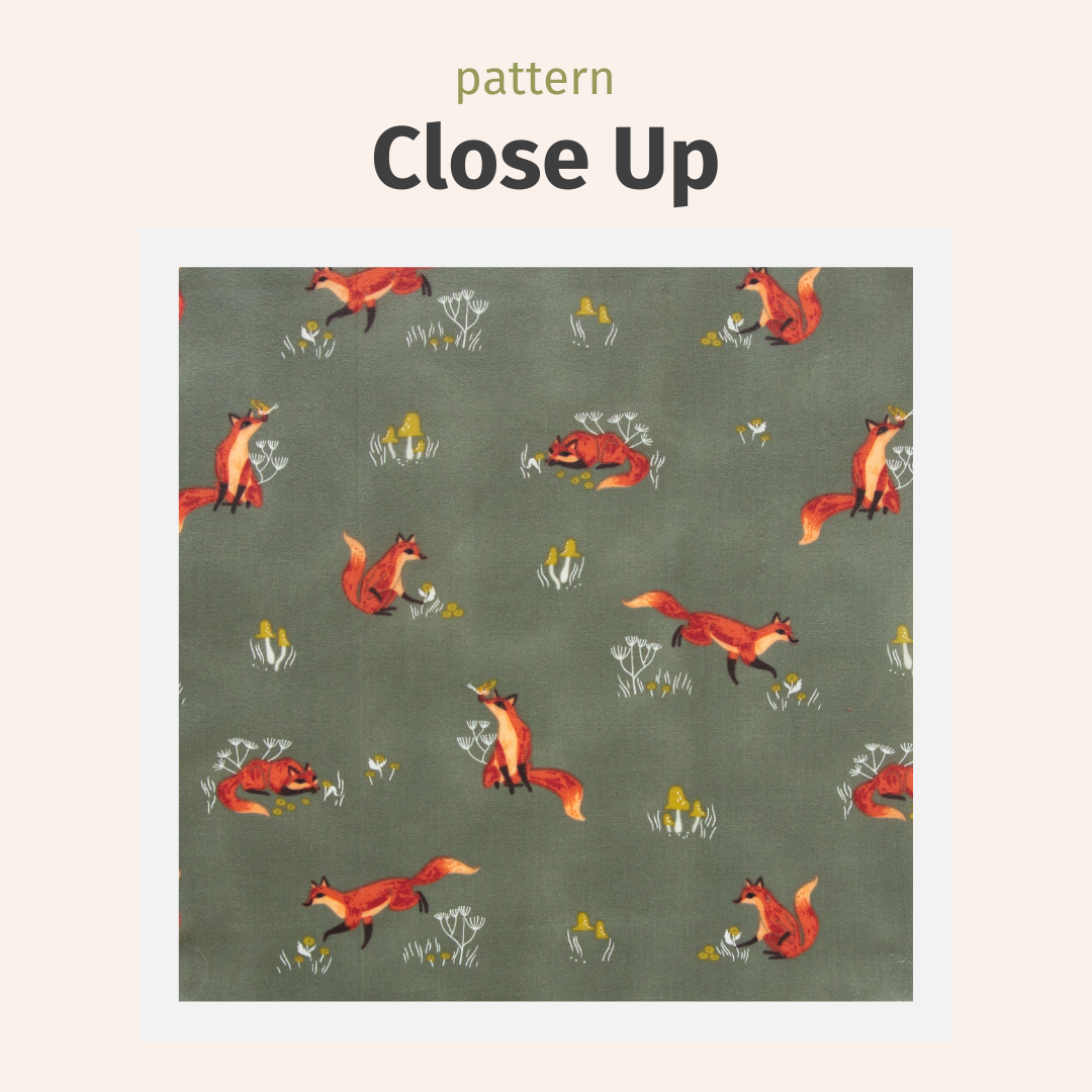 pattern close up of foxes beeswax wrap