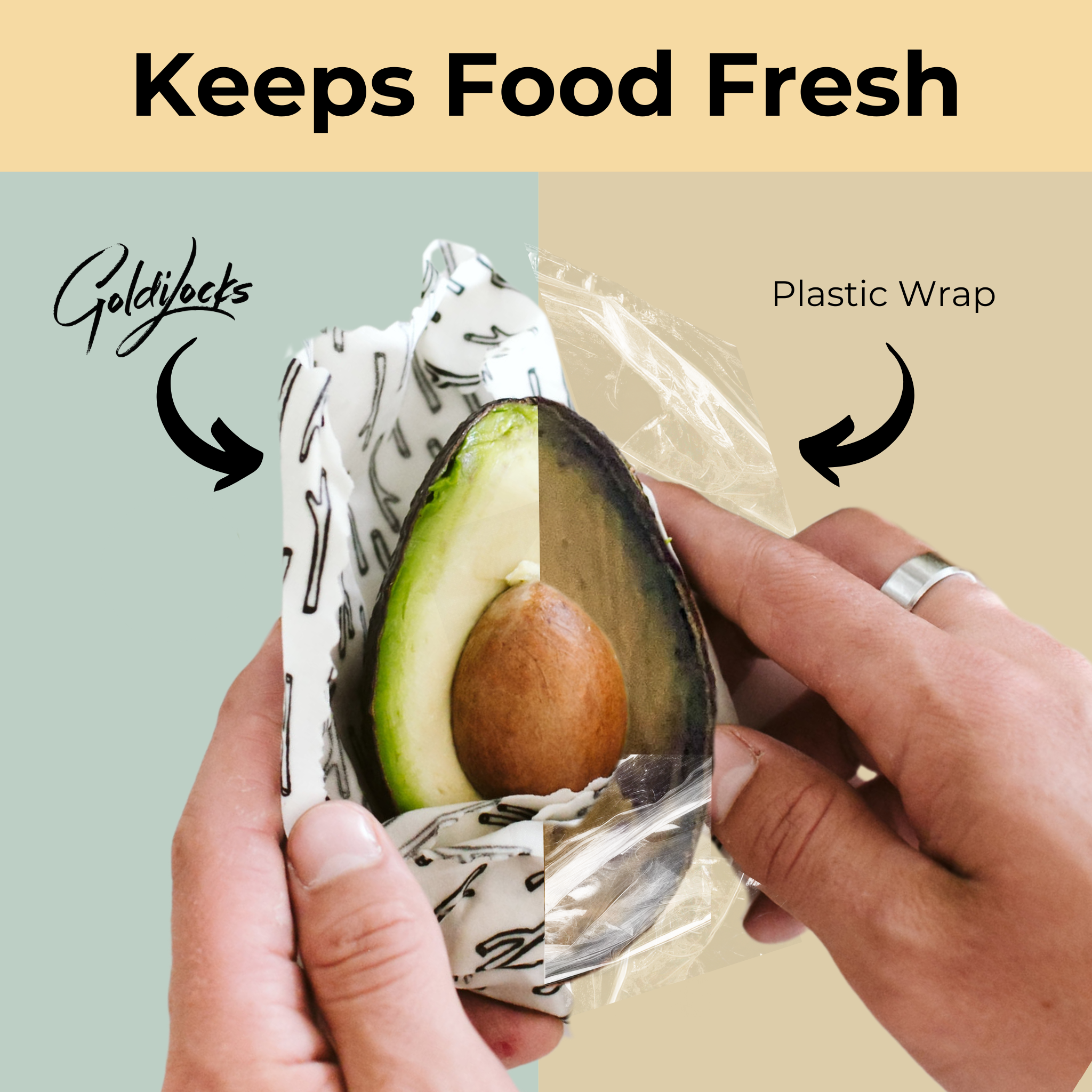 Beeswax Food Wraps: Avocado, Cheese & Onion Single Medium Bundle*