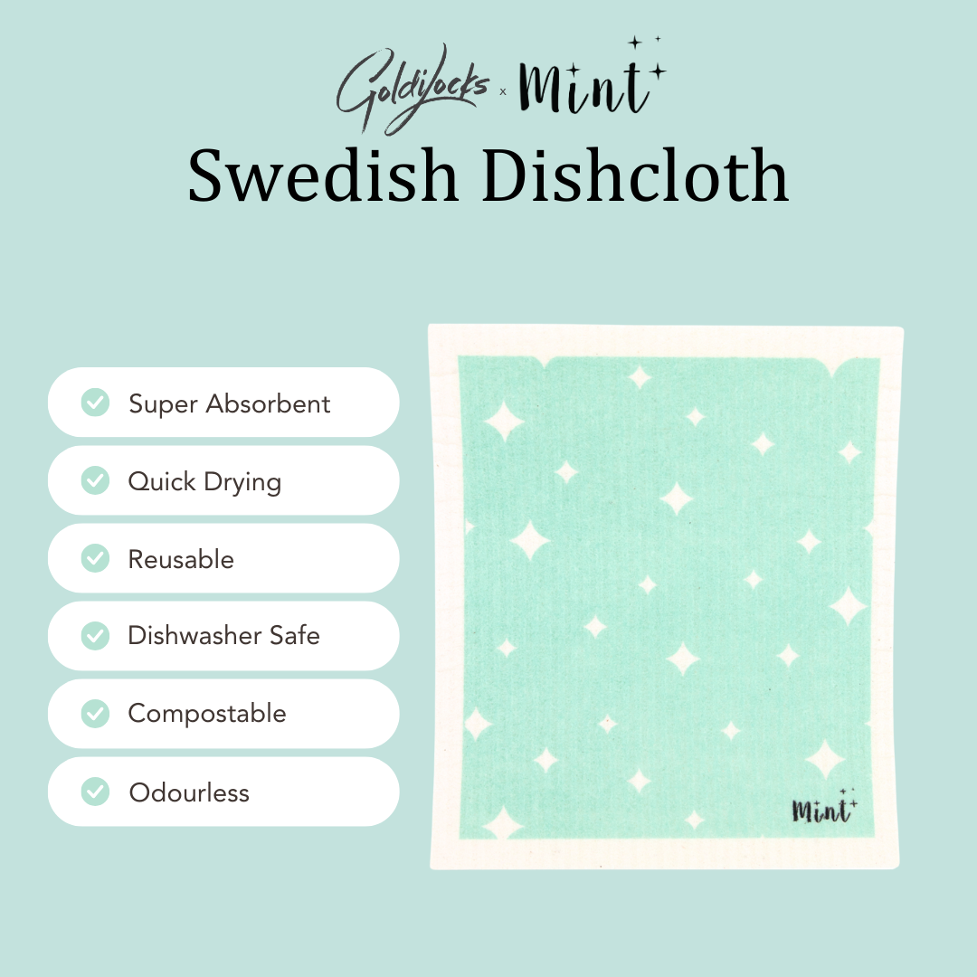 Swedish Dishcloth: Mint Cleaning Collab