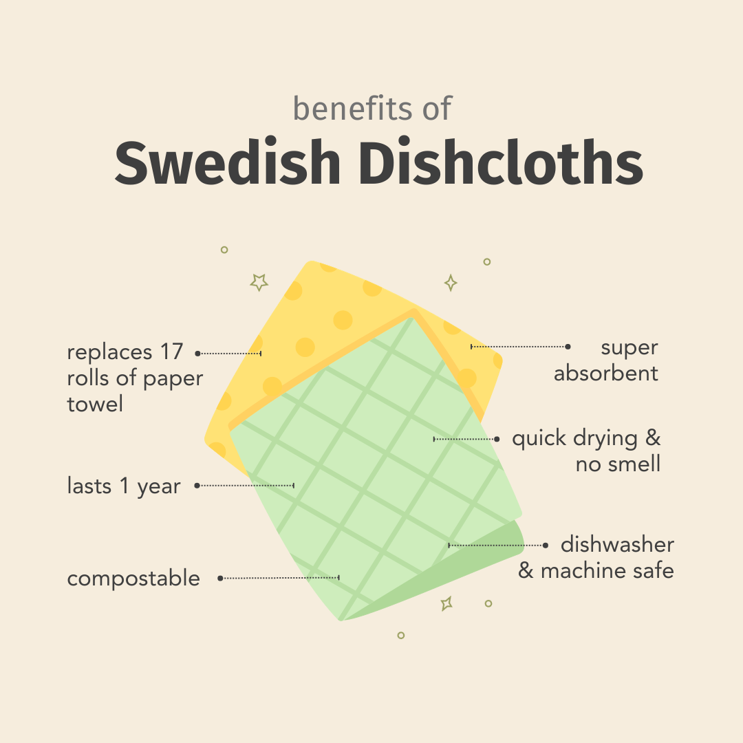 Swedish Dishcloth: Solids Bundle + Magnetic Hanger