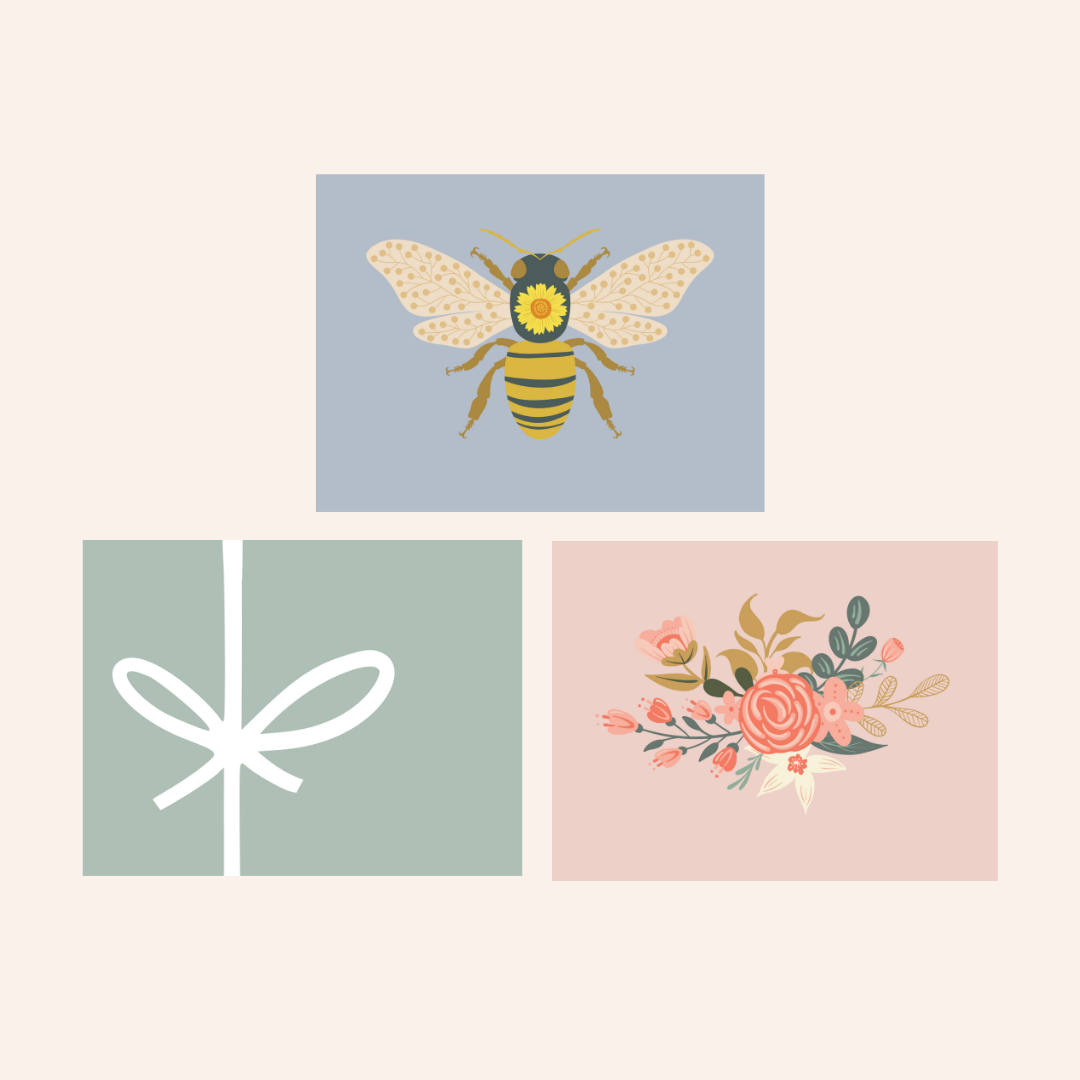 Blank Greeting Card: Set of 3
