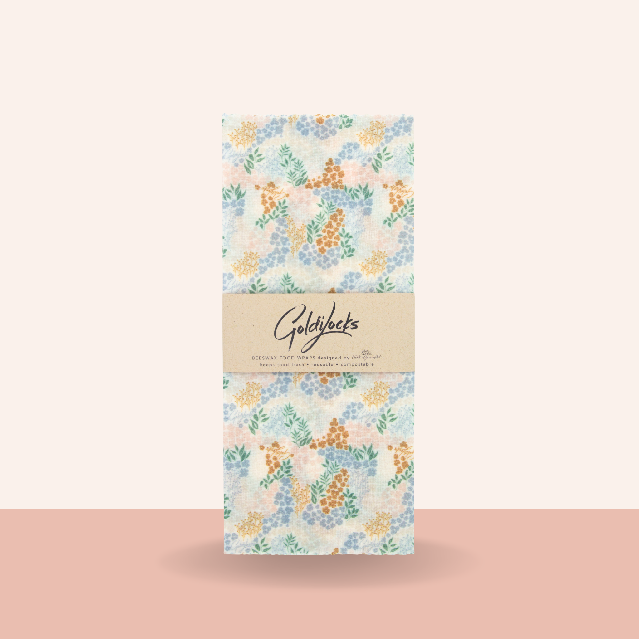 Beeswax Food Wraps: Field of Flowers X Kourtni Gunn Single Medium