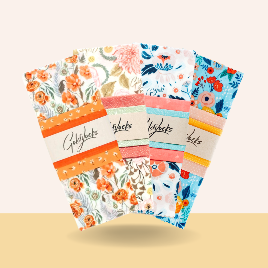 Goldilocks Reusable Beeswax Food Wraps: Floral Bouquet Bundle – Goldilocks  Goods