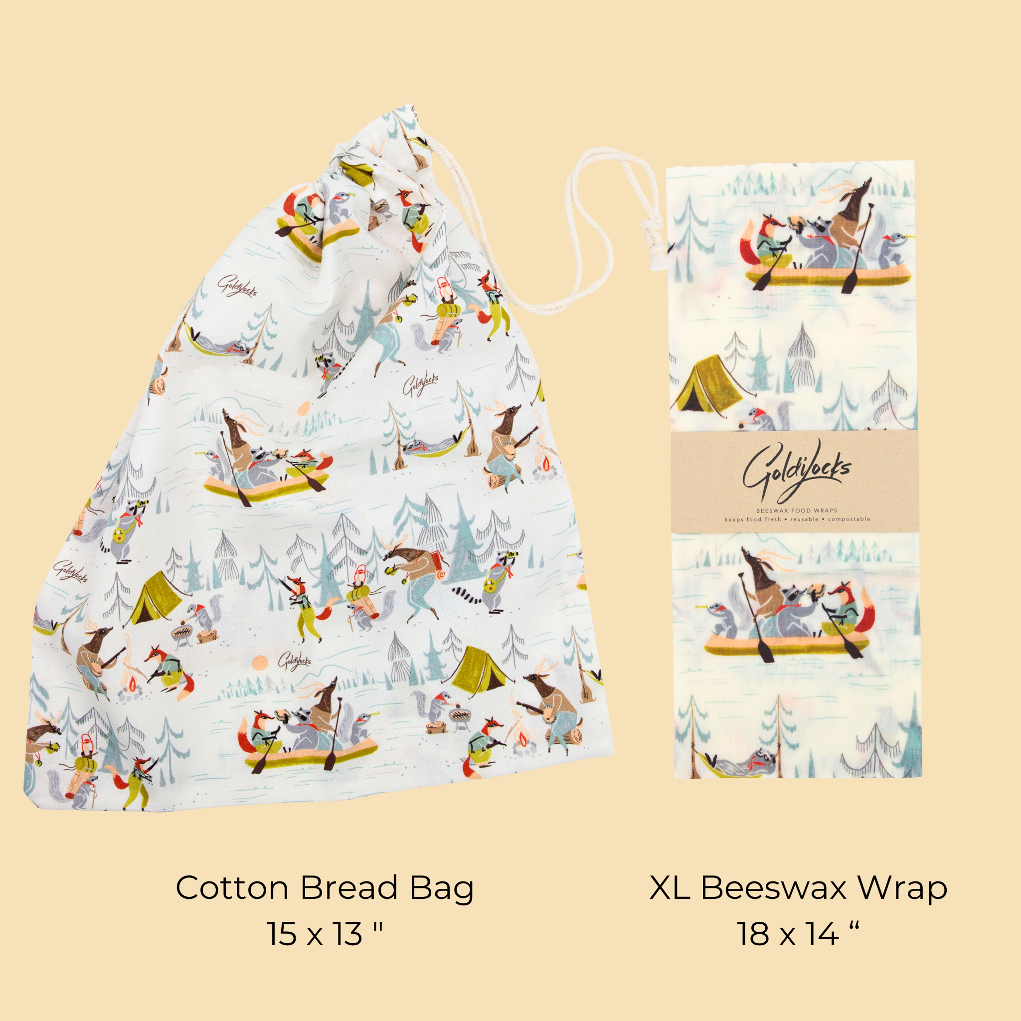 Bread Bag Set: Furry Friends