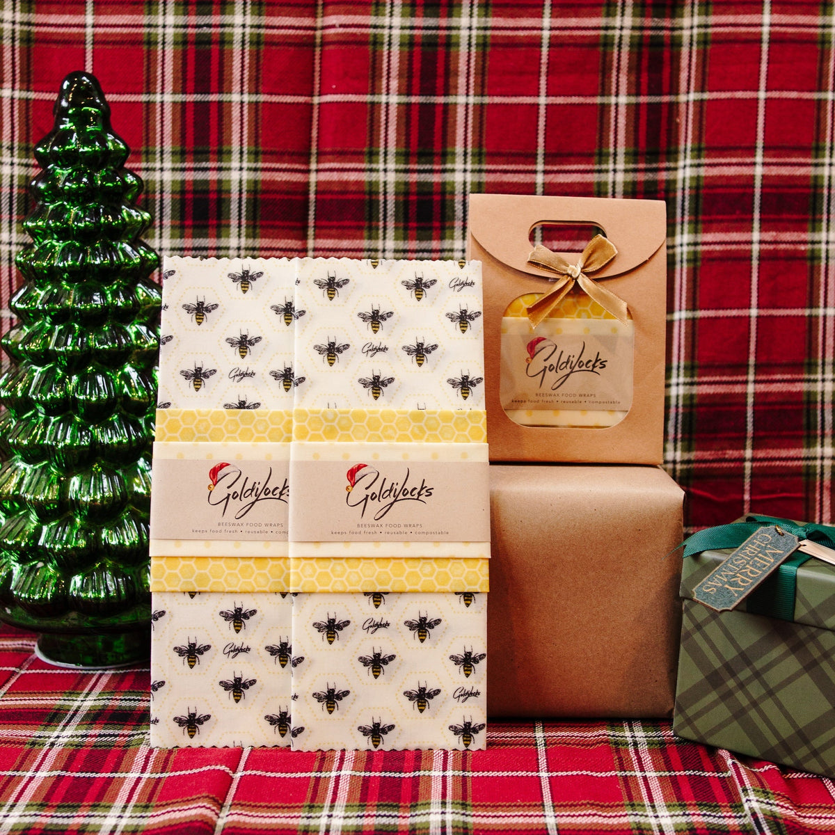 Bestselling Beeswax Wraps Best set for the holidays christmas packaging