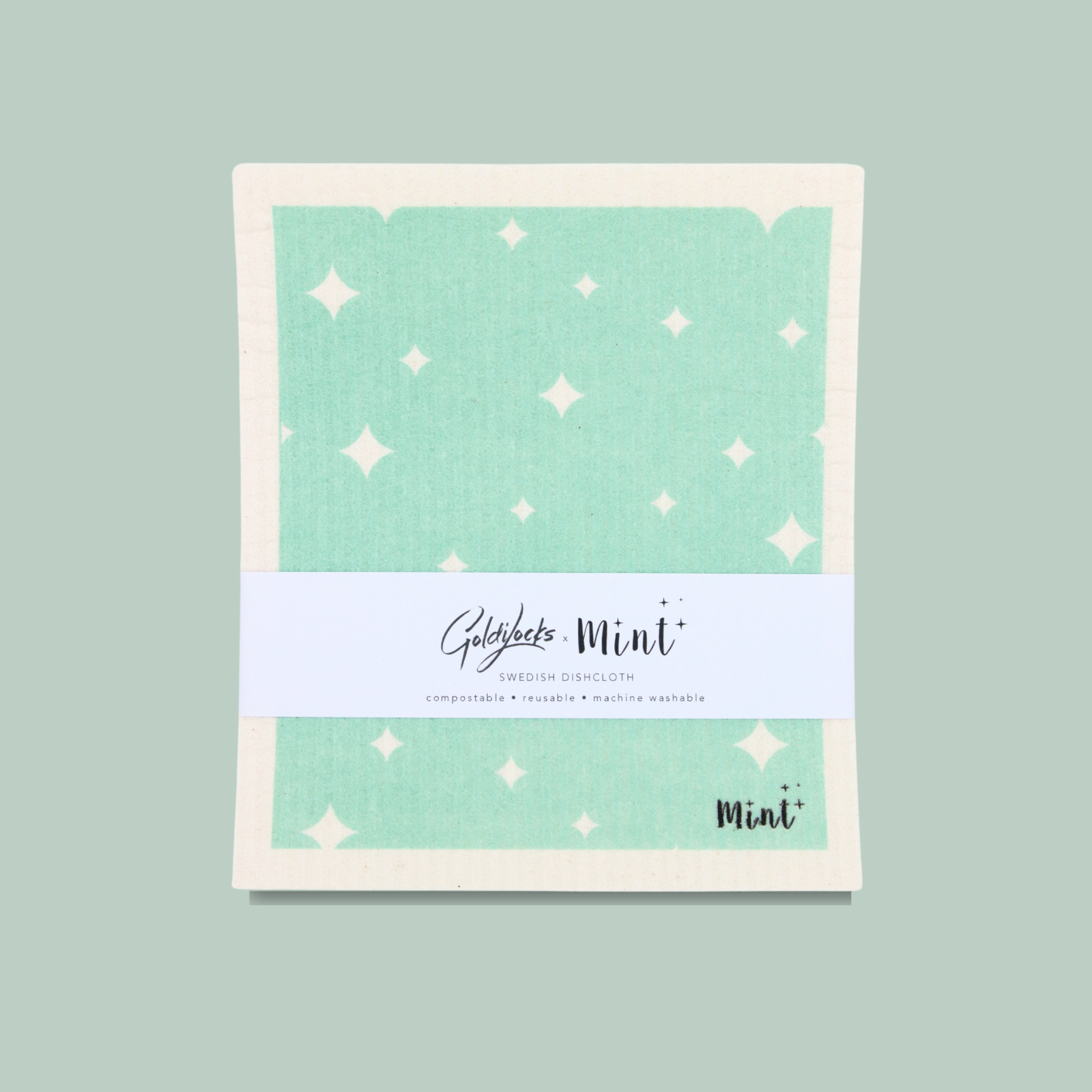 Swedish Dishcloth: Mint Cleaning Collab