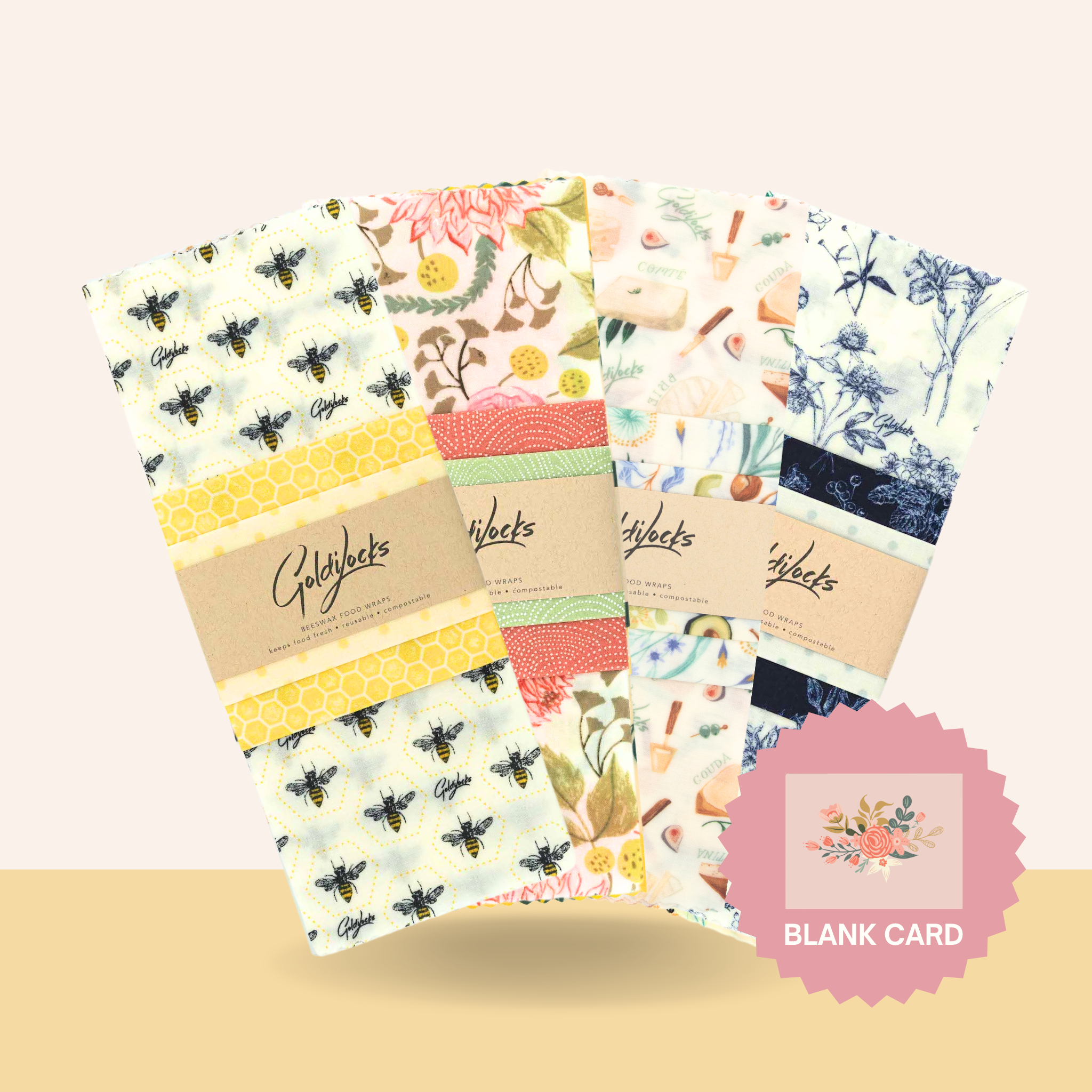 Beeswax Food Wraps: Mother's Day Bundle + Card