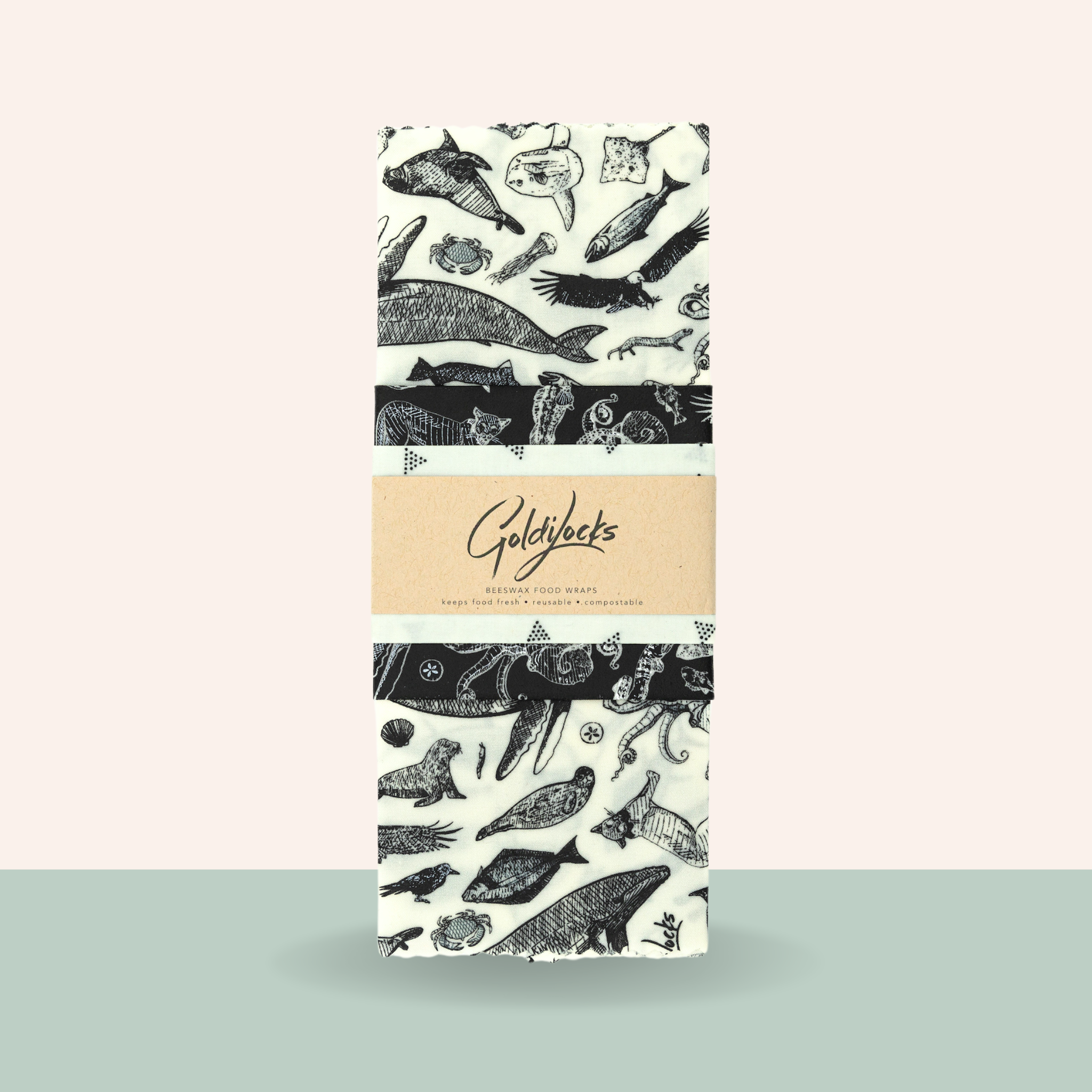 Beeswax Food Wraps: Species of Ucluelet Set of 3