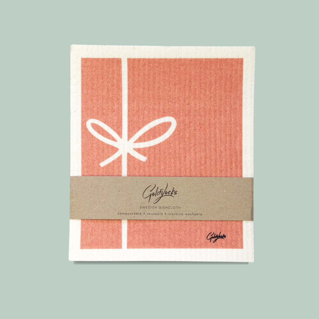 Swedish Dishcloth: Pink Bow