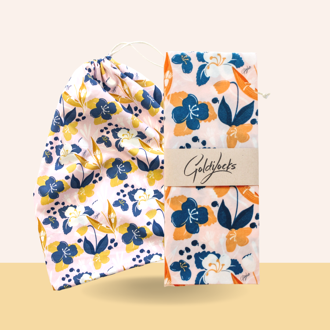 Bread Bag Set including Extra Large Beeswax Wrap and Bread Bag