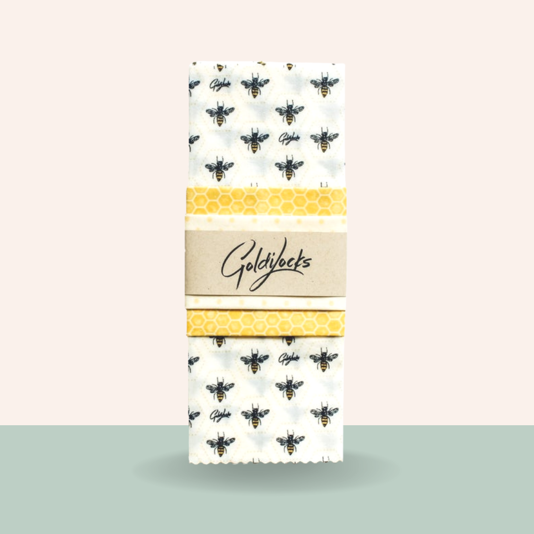 Beeswax Food Wraps: Honey Bees Set Of 3
