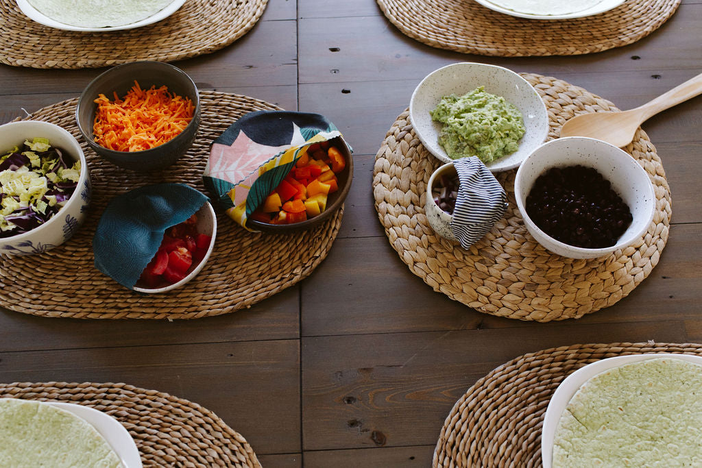 Zero waste taco dinner using Goldilocks beeswax food wraps