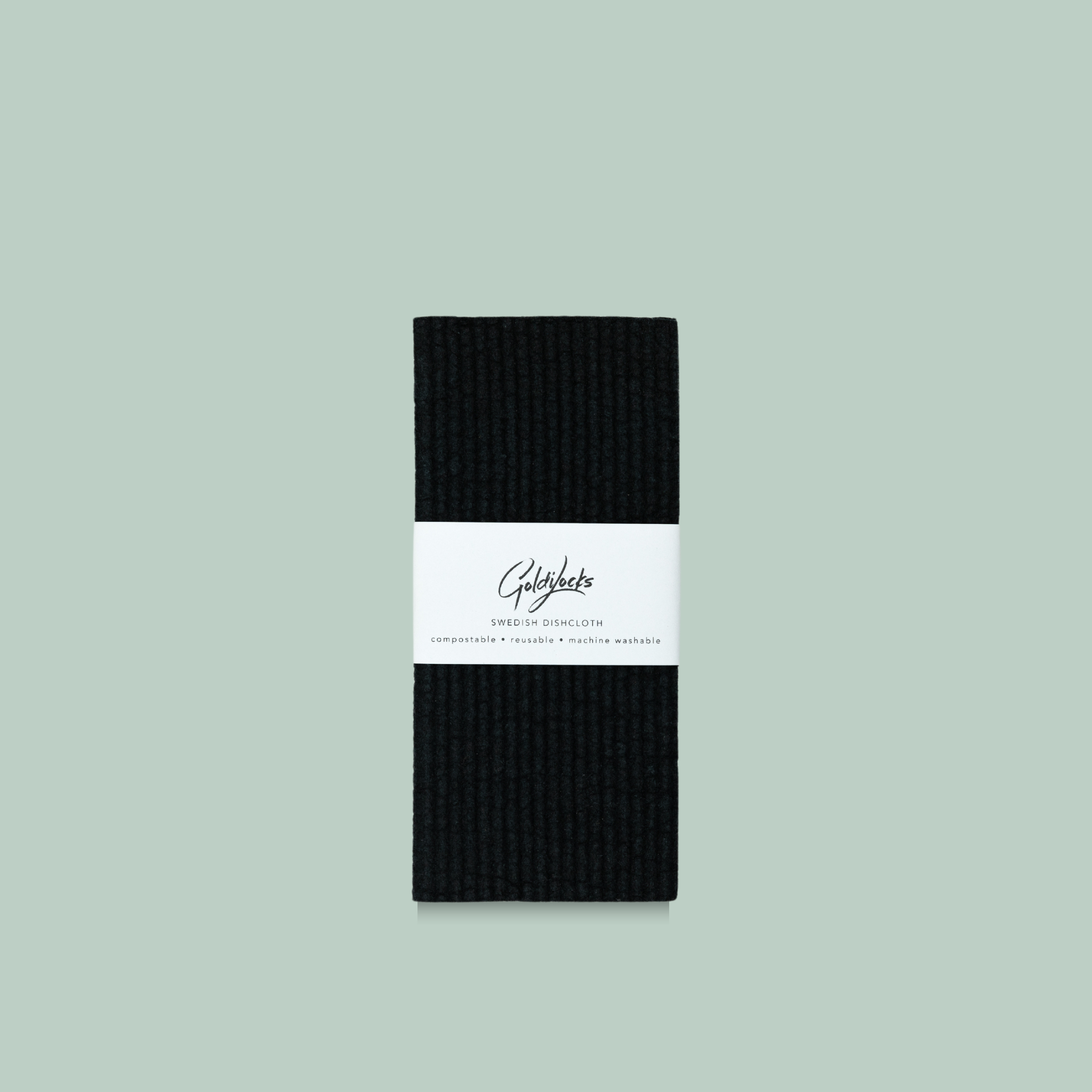 Swedish Dishcloth: Solid Black