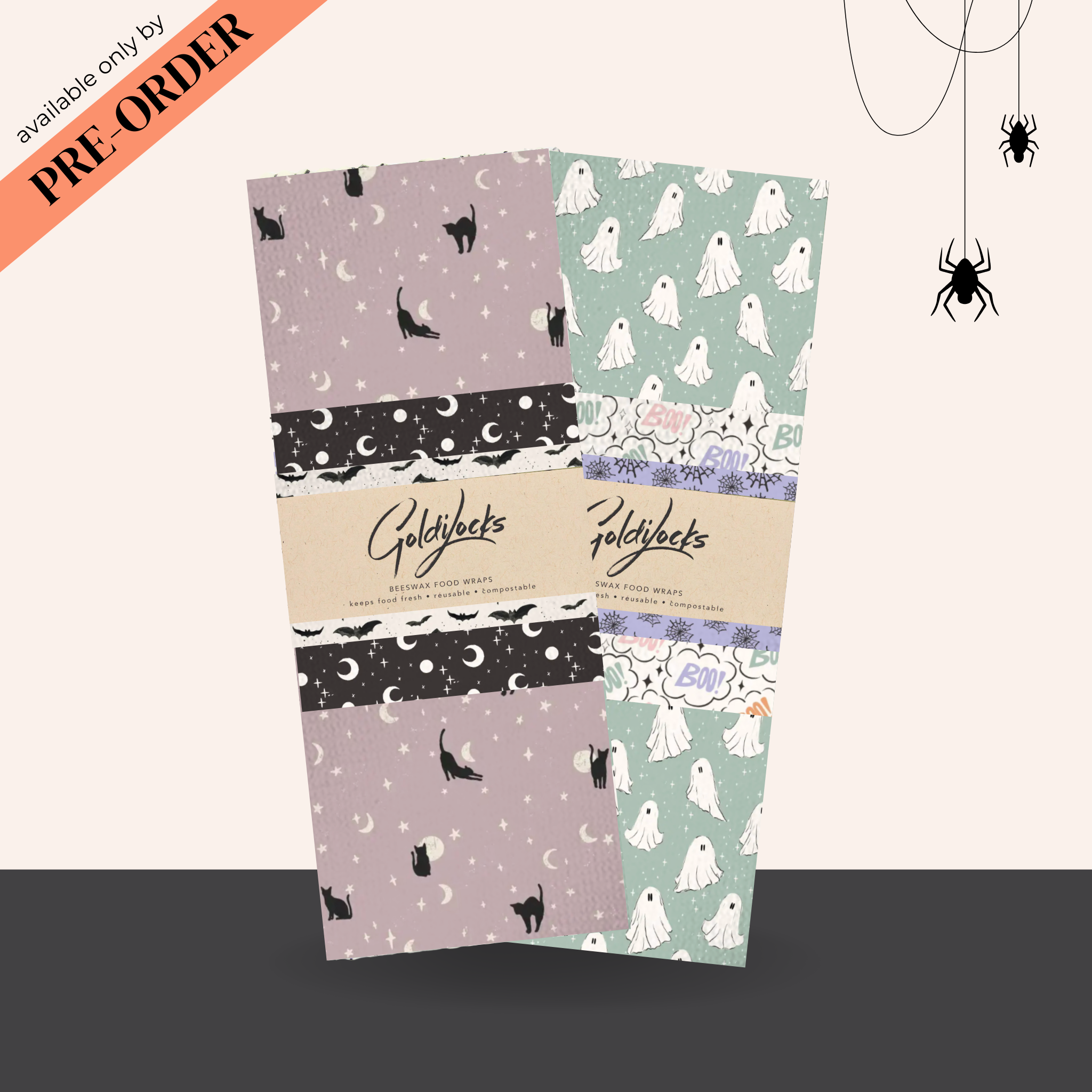 PRE-ORDER: Ghoul Gang Reusable Beeswax Food Wraps Set