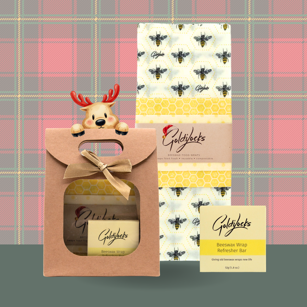 Holiday Gift Set: Honeybees Set of 3 + Refresher Bar