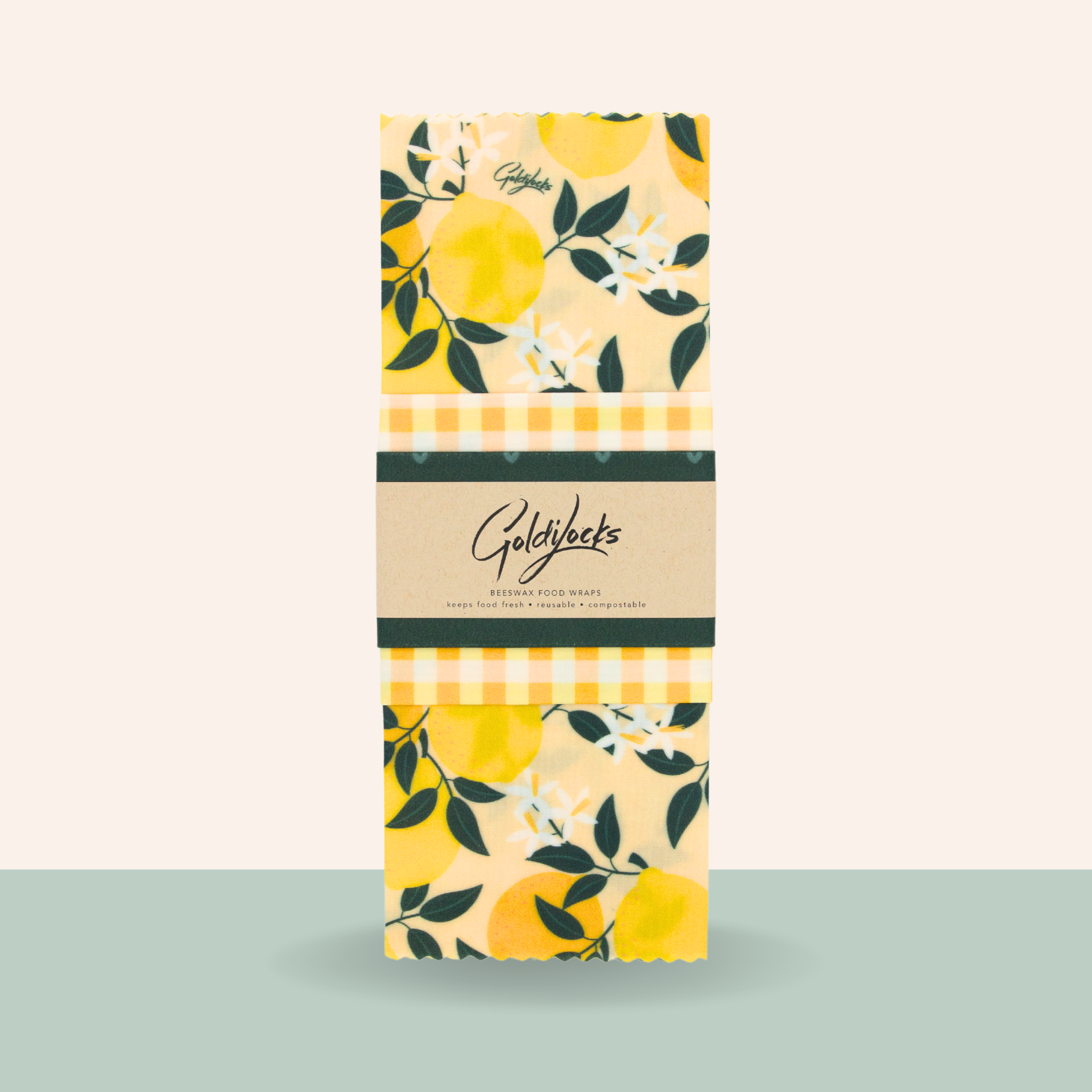 Beeswax Food Wraps: Amalfi Lemons Set of 3