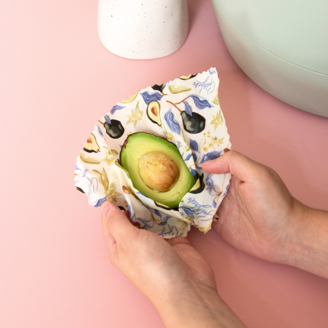 Beeswax Food Wraps: Avocado, Cheese & Onion Set of 3