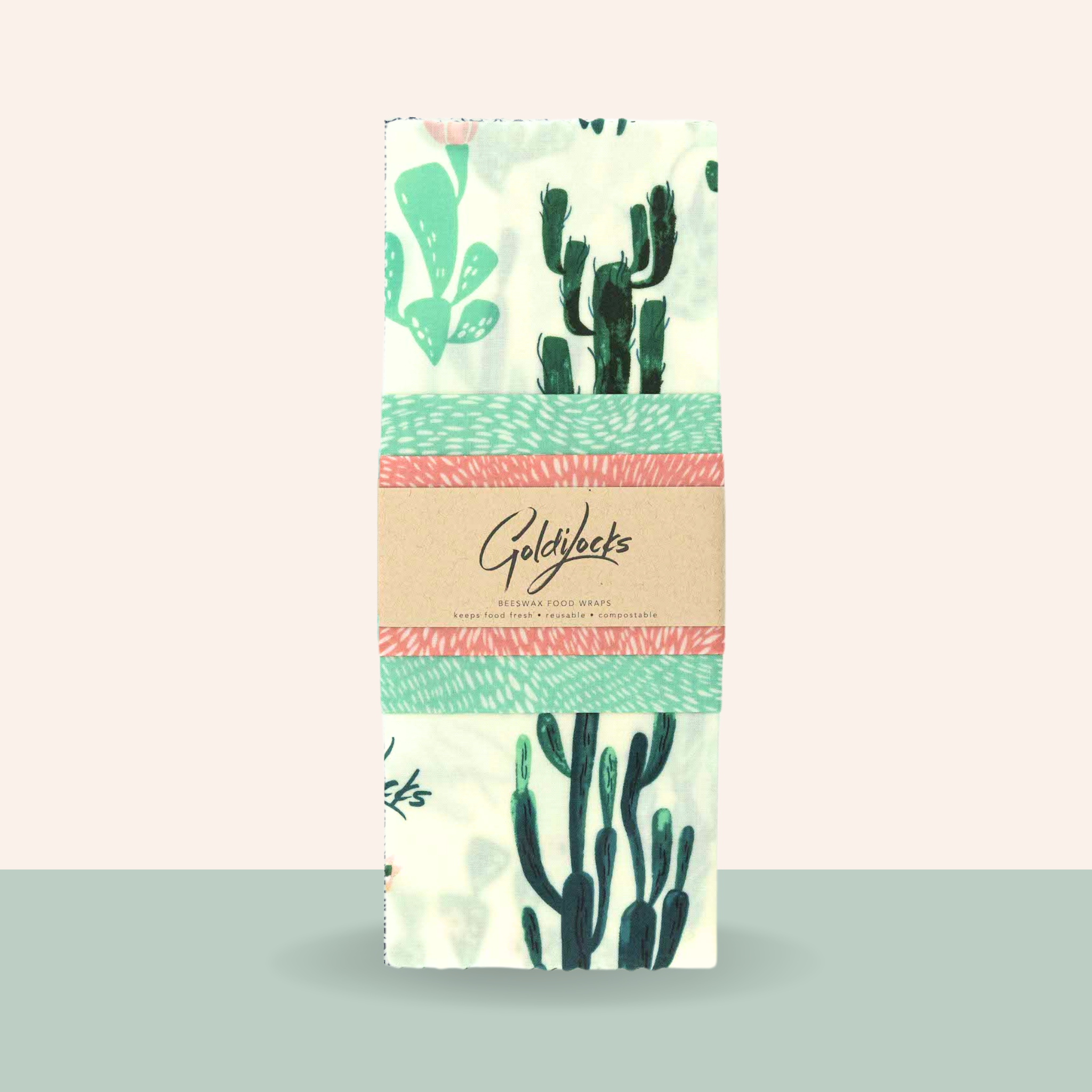 Beeswax Food Wraps: Cacti Set of 3