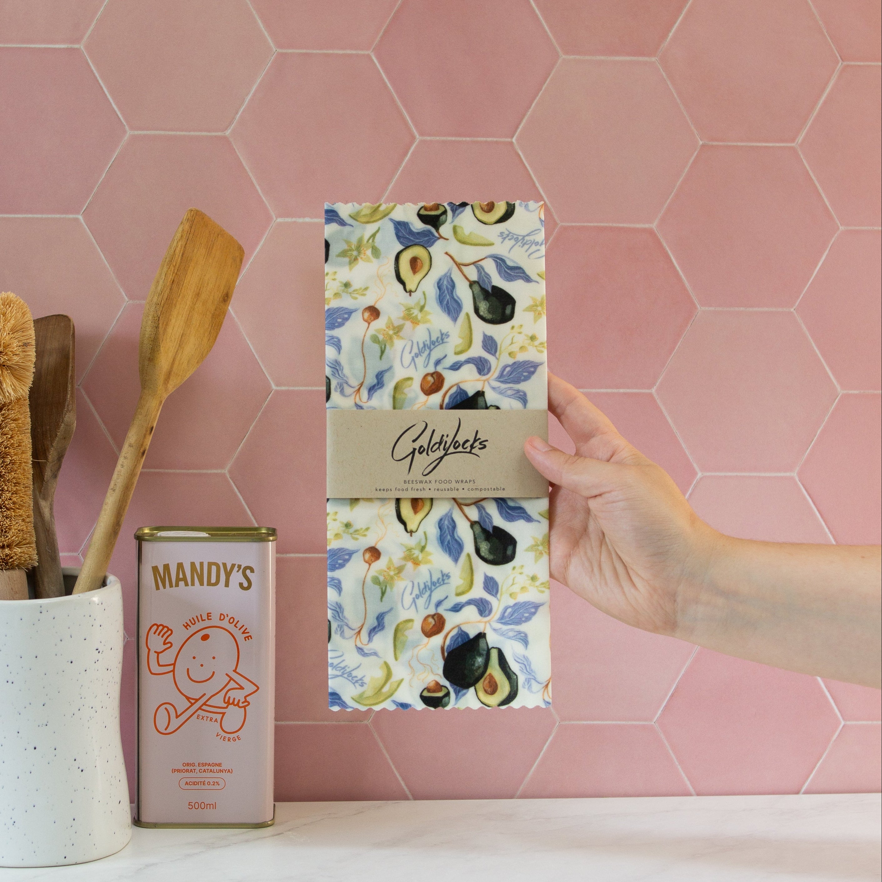 Beeswax Food Wraps: Avocado Single Medium