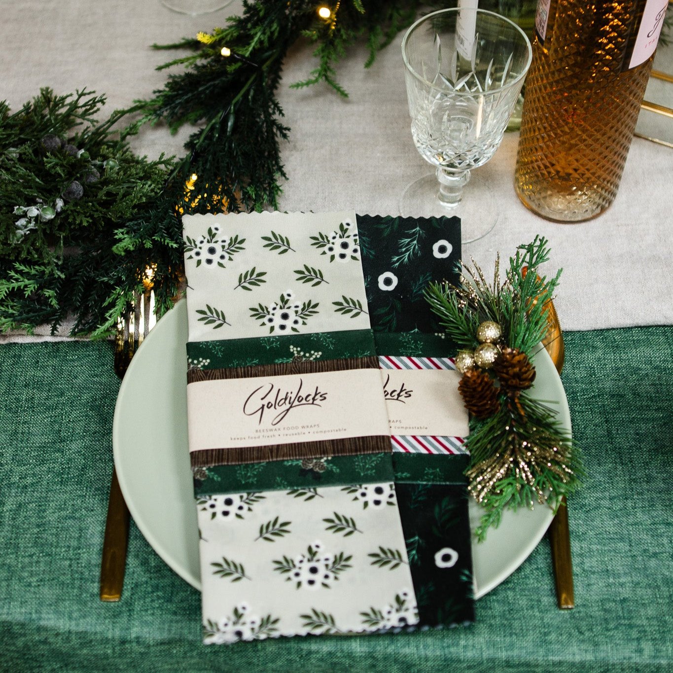 Beeswax Food Wraps: Winter Botanicals Set