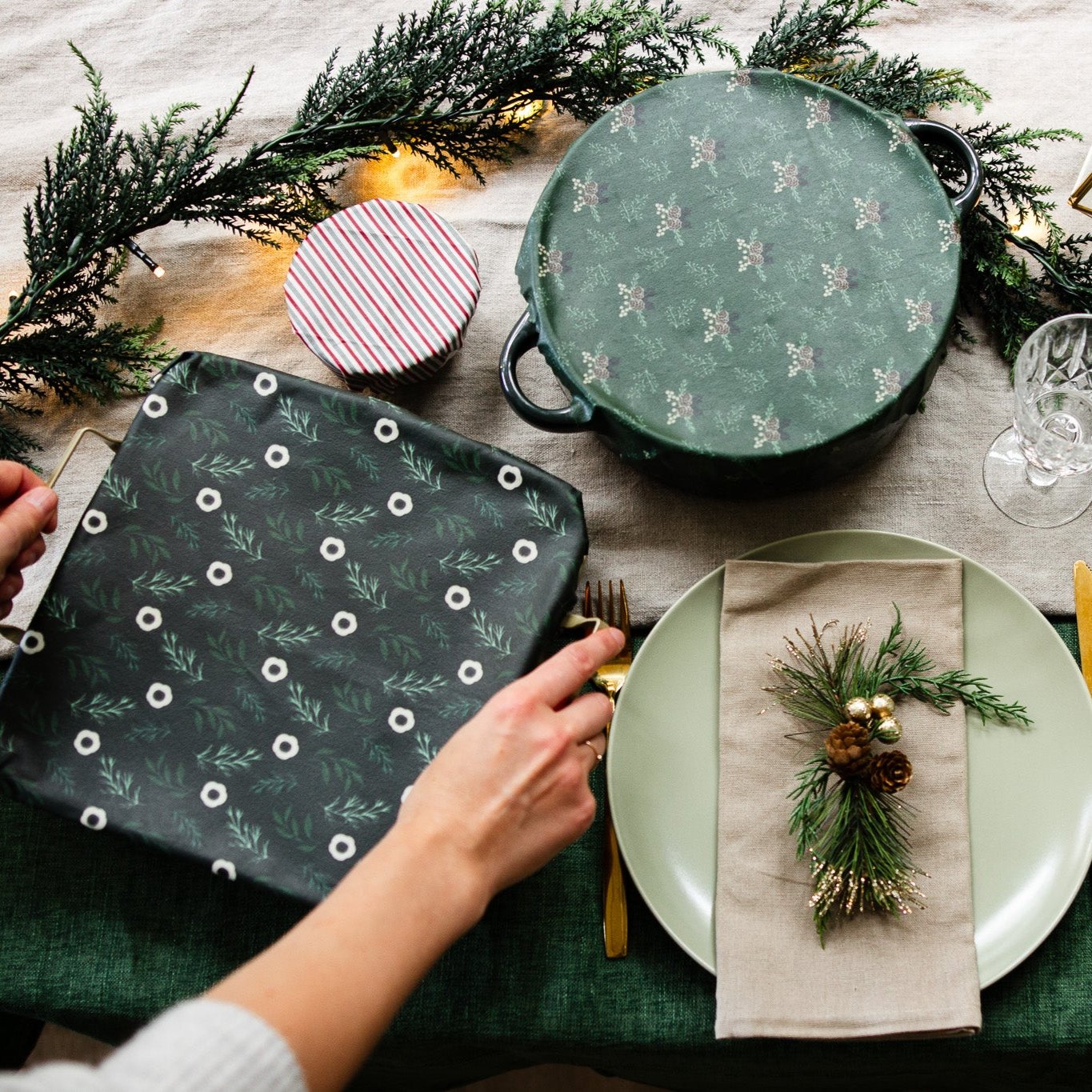 Beeswax Food Wraps: Winter Botanicals Set