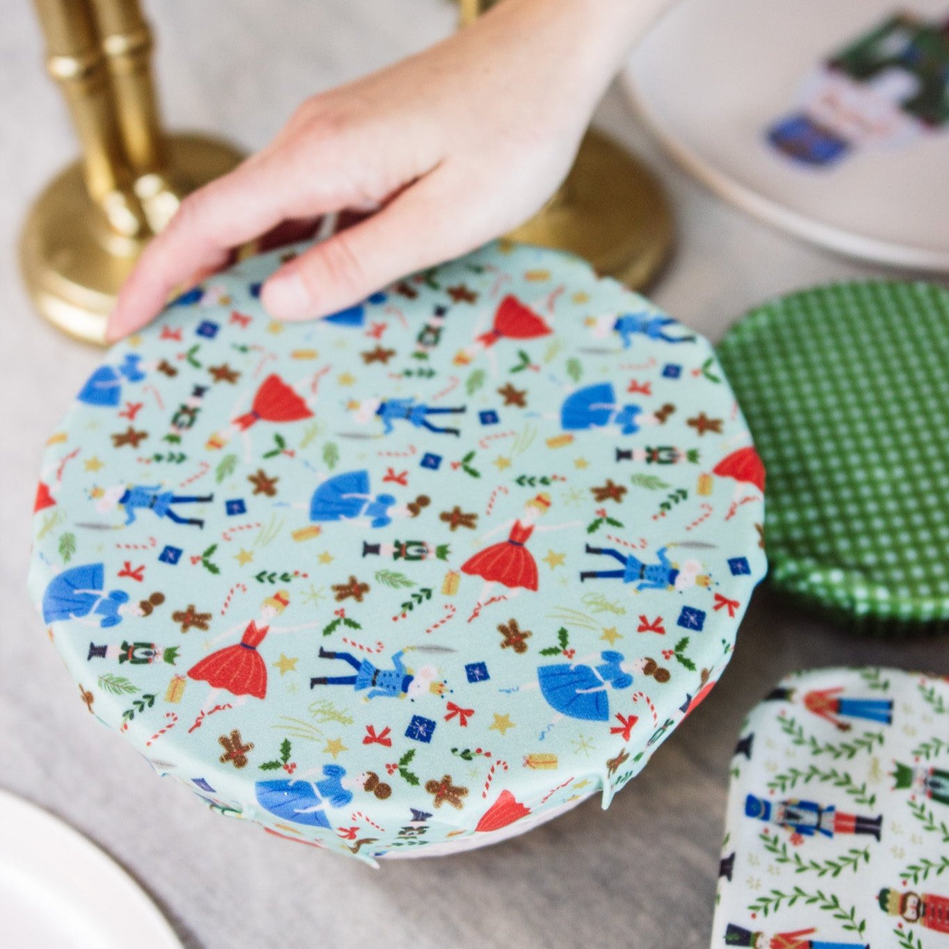 Beeswax Food Wraps: Nutcracker Set of 3