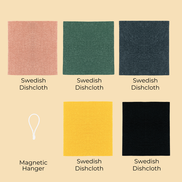 Ultimate Solids Bundle: Beeswax Wraps + Swedish Dishcloths