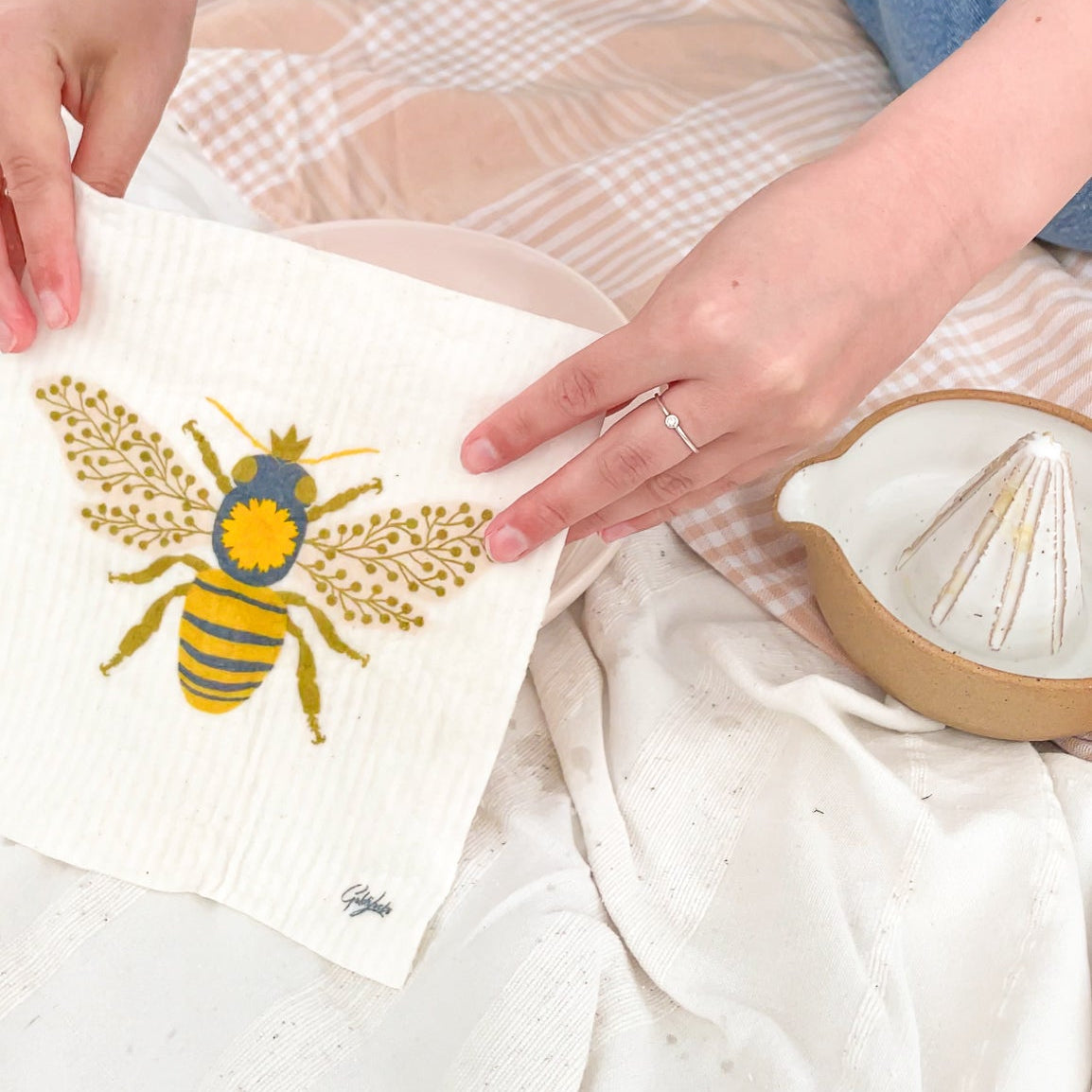 Bee Bundle: Sets of 3 Beeswax Wraps + Swedish Dishcloths