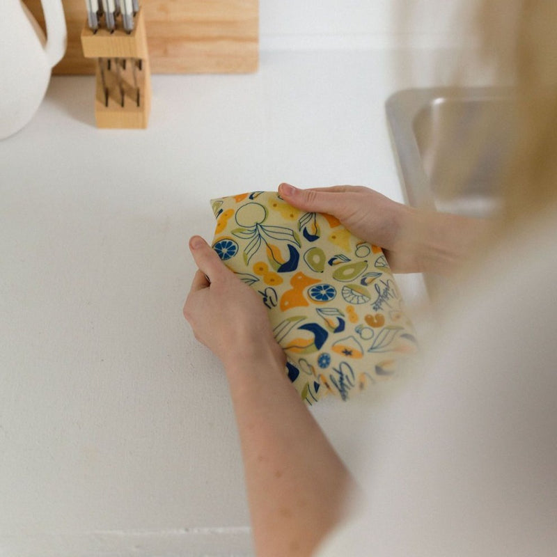 Boob and fruit print beeswax wrap pattern