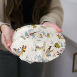 large furry friends beeswax food wrap covering leftovers on a plate