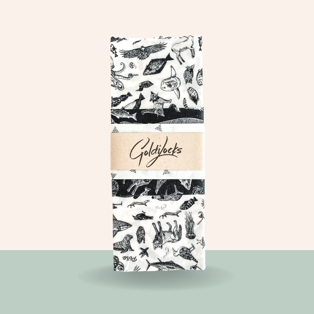 Beeswax Food Wraps: Species of Ucluelet Set of 3 image 1